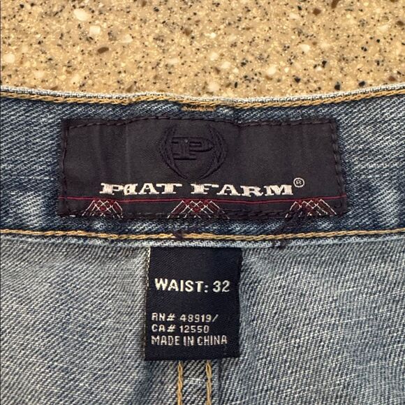 PHAT FARM Baggy Y2K Hip Hop Streetwear Embroidered Jorts Shorts - Picture 12 of 14